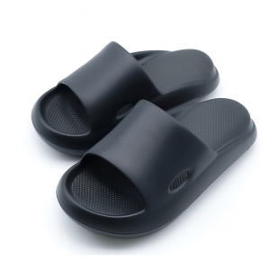 comfort cloud slide sandals for women and men, non slip shower bathroom slippers, thick sole indoor house slides